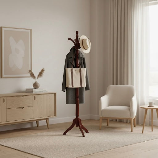 Porte-Manteau Sur Pied Bois Halliss