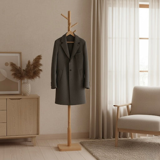 Porte-Manteau Sur Pied Bois Massif Halliss