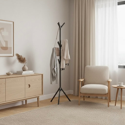 Porte-Manteau Sur Pied Métal Halliss